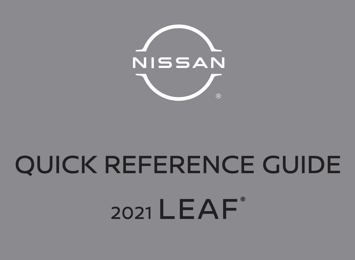 2021 Nissan Leaf Quick Reference Guide - PEVme
